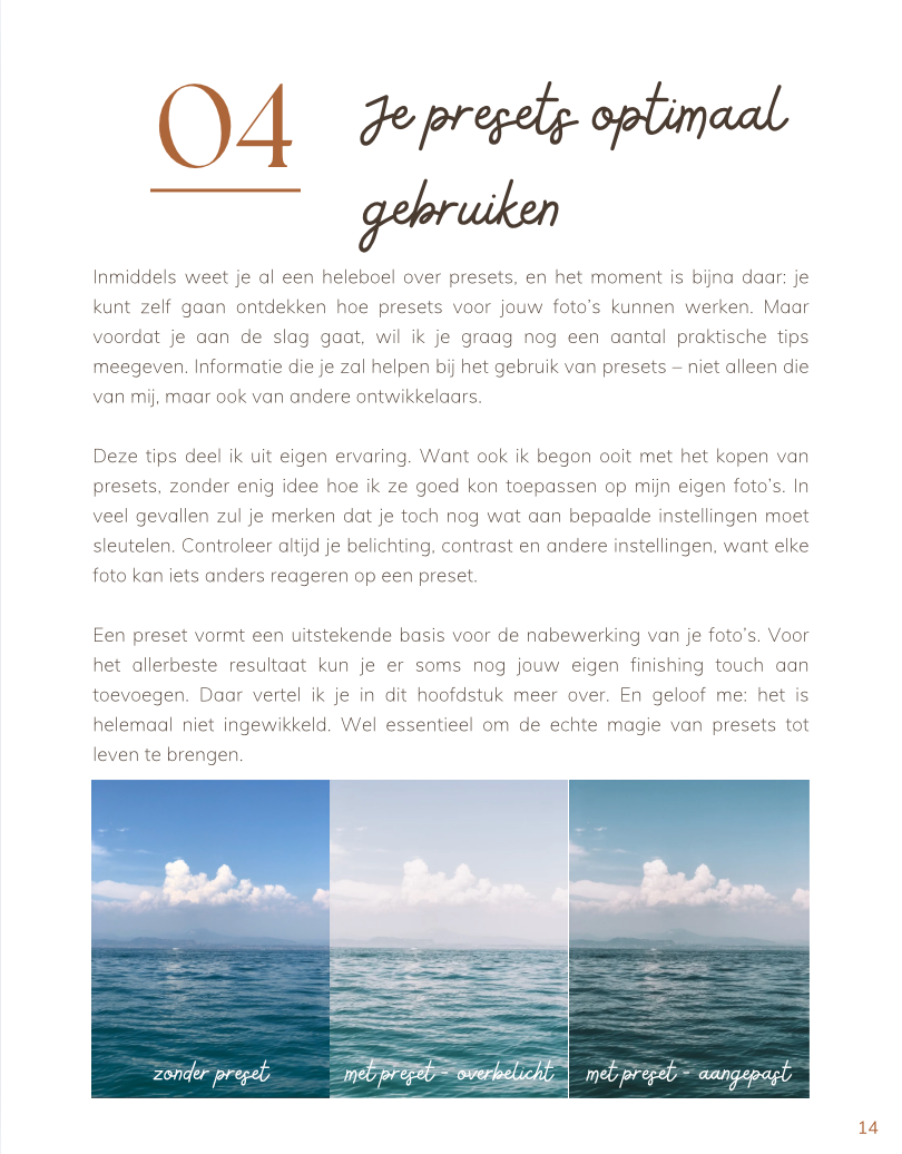 Preset cursus - Gebruik presets als een baas! (e-book)